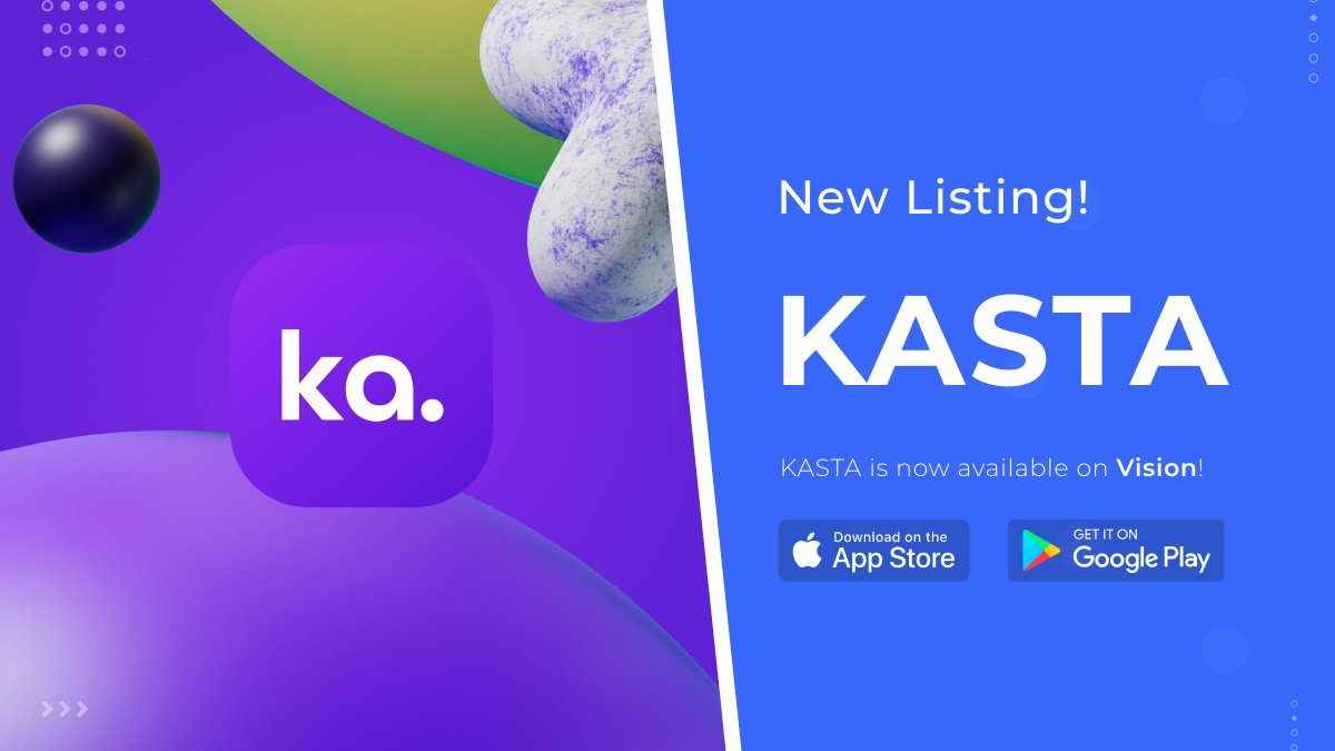 Kasta is now available on Vision! 🎉

<a href="/kasta_app/">Kasta</a> is a crypto payment platform that enables instant and borderless peer-to-peer crypto transactions.

Download #Vision now and add $KASTA to your portfolio and wallet!

app.vision-crypto.com/link/download

-

#Crypto #Kasta #Kastians