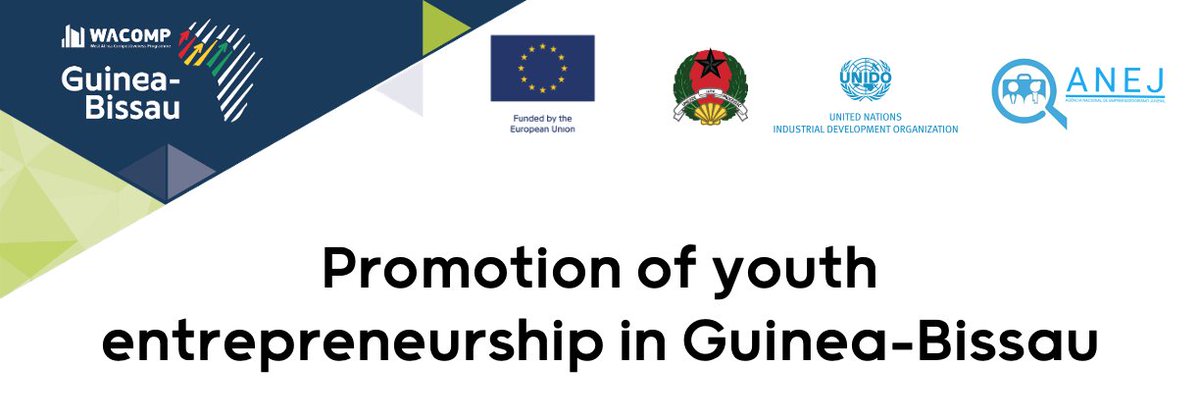 WACOMPGB's tweet photo. The promotion of youth entrepreneurship in #GuineaBissau is at the heart of the #EU-funded #WACOMP-GB.
Under the project, @UNIDO established a partnership with #ANEJ to develop initiatives on the micro, meso and macro level to strengthen the entrepreneurship ecosystem in 🇬🇼. https://t.co/wHvUnAbLis