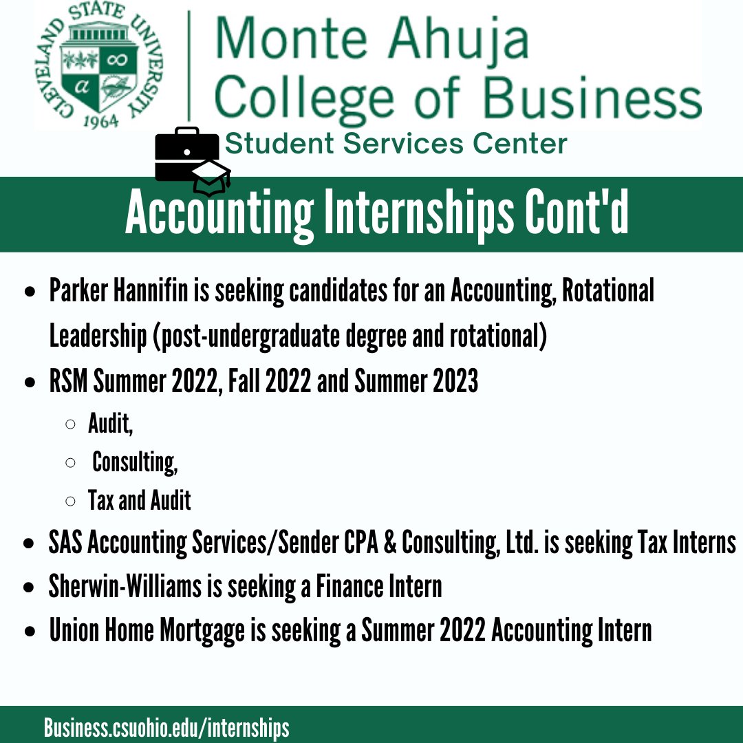 CSUCOBSS's tweet photo. Apply NOW!
Check out these business internships and co-ops at some of your favorite companies. Internships are a great way to gain work experience in your field. More information on all internships can be found on https://t.co/WCRkrwHL05.

#internships #csubiz #csu #csuadvising https://t.co/LXDwRW42S7
