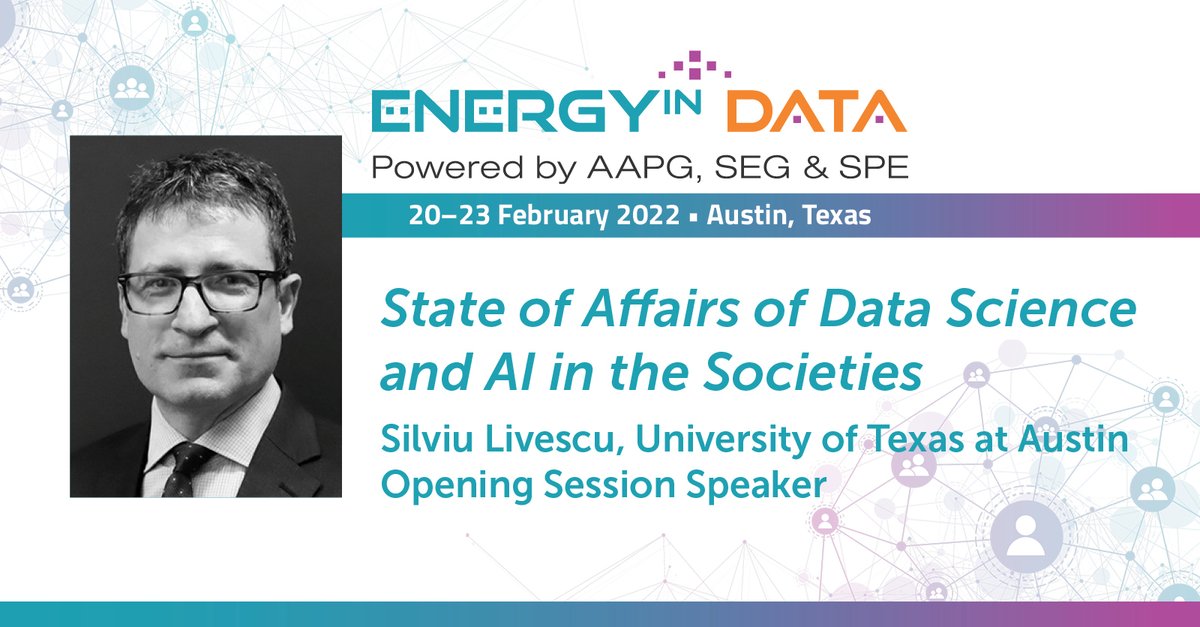 EnergyinData's tweet photo. Data analytics and #AI has accelerated since 2020. Silviu Livescu will address how the learnings from the O&amp;G industry have created the path for helping transition to new energies, #carboncapture, and #sustainability. 

Register now: https://t.co/kpihIkD11T

#EID22 https://t.co/13YeZX2ZGY