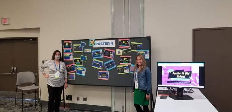 QueenCaper89's tweet photo. Thanks to everyone who came by yesterday! @agonzalez_ahs and I LOVED hearing all of your stories! If you missed grabbing a copy of our slides, visit https://t.co/IRwqBLnX18 #TCEA22 #proudtobeannaisd #oldschool https://t.co/E9jXiUEwED