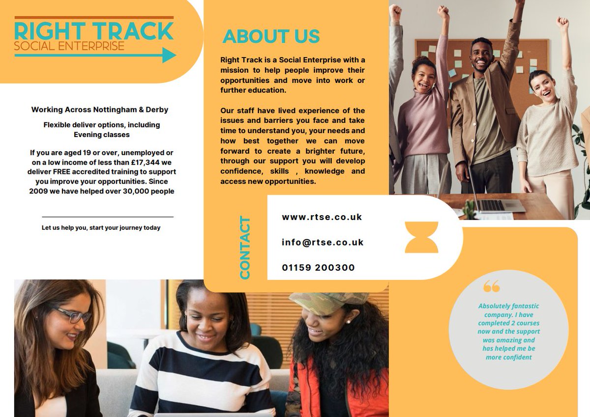 _RightTrack's tweet photo. #PersonalDevelopment
#MoneyManagement
#MentalHealthAwareness
#ChildrenandYoungPeoplesMentalHealth
#MentalHealthFirstAid
#TeamLeading
#HospitalityandCatering
#InformationAdviceGuidance
#BusinessAdministration
#Retail
#CustomerService https://t.co/4lRo61s4fk