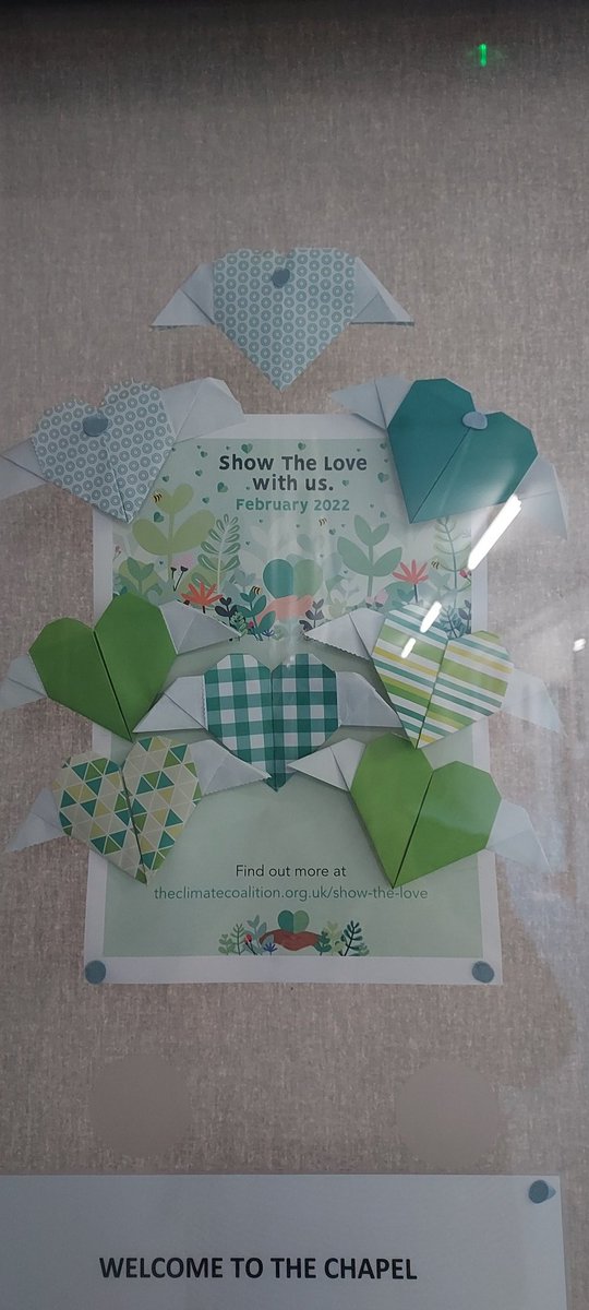 HFCSWaltham's tweet photo. We're championing the need for climate action to protect what we love. Today we made Origami green hearts as our first #showthelove action during February 

@stellacreasy 
#LaudatoSi #craftivism #ClimateJustice
#TheFightThatUnites https://t.co/XtjFRe0suF