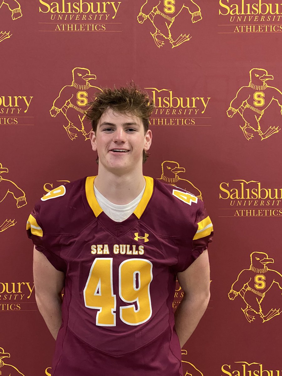 KollinSamaha's tweet photo. I am excited to announce that I will be continuing my academic and athletic career at Salisbury University! I’d like to thank my family, friends and coaches who have helped me throughout this process. Go Gulls! @CoachDisbennett @SeaGullFootball @barlow_coach @WoodgroveFB https://t.co/uSo1d32ASW