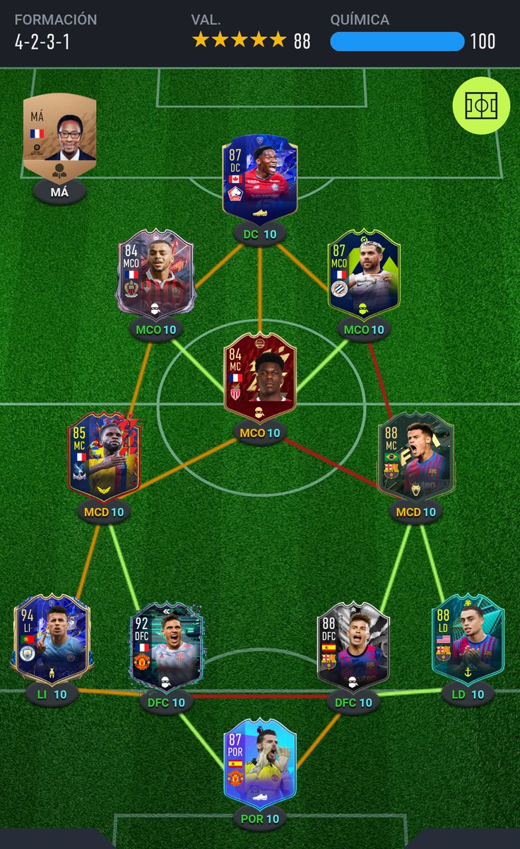 vbellota's tweet photo. @TeamDUXGaming @pabloalbarra_ @Rulasss47 Hola Profes.
Les adelanto que estoy al día en las tareas
Yo juego 41212.
Cancelo MC, Claude LD, dest LI.
Todas intransferible y nunca juego con 2  cartas del mismo evento.
Estoy buscando reemplazo para Edouard y Tchouameni. https://t.co/QZcU90gsVX