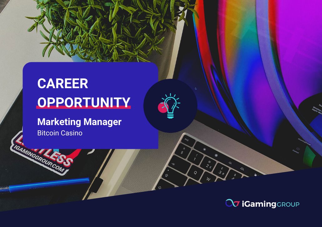 GroupIgaming's tweet photo. We are looking for a Marketing Manager to join our bitcoin casino team.

TO APPLY: https://t.co/4IAlKslUU9

We're seeking an experienced manager to take the lead on new customer acquisition for an exciting global brand.

If you fit the bill and are interested then we want you✨ https://t.co/bNpF8vOBCD