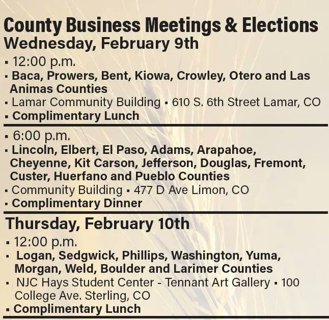 coloradowheat's tweet photo. Just a reminder that county meetings and elections take place later this week. Even if you haven't RSVP'd, please know that you are more than welcome to join us! https://t.co/h8ylsGcnBN