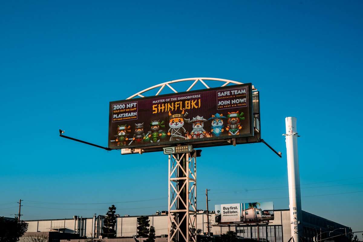 Been a week since launch, we got stable floor of 500K. looking forward to do a big marketing push💥with  our ShinFloki SpaceX headquarters billboard live NOW, our Poocoin ads are already live, some #youtube partnerships coming along with one of our major utility #nft #staking