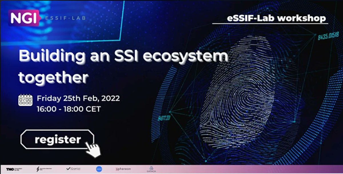 SSI_Ambassador's tweet photo. Join the @EssifL #ESSIF Lab session about #SSI ecosystems in which six eSSIF-Lab subgrantees will provide you with live demos of their solutions.
https://t.co/lcoyCaK6Hz https://t.co/USiQRYRK5o