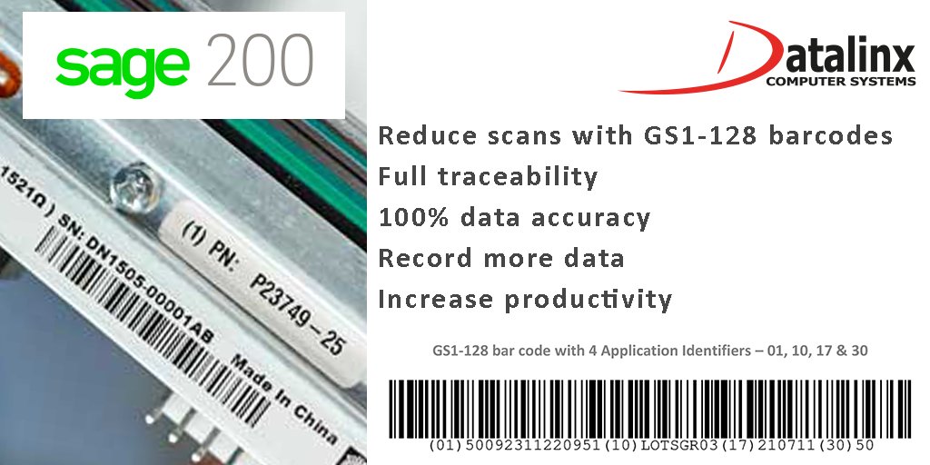 Picking orders with Warehouse Manager 200 and GS1-128 barcodes increases productivity, reducing a line pick to a single scan. bit.ly/3rCacD3
#barcode <a href="/gs1uk/">GS1 UK</a> #sage200 #wms <a href="/sageuk/">Sage UK</a>