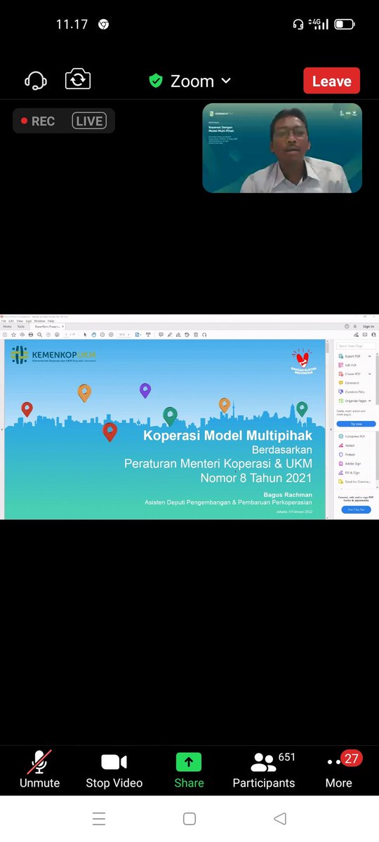 YahyaRonal's tweet photo. Webinar Sosialisasi Peraturan Menteri Koperasi &amp; UKM No.8 Tahun 2021 Tentang Koperasi Dgn Model Multi Pihak
@KemenkopUKM
@PENYULUH_COOP
#kemenkopukm
#depcoop
#penyuluhkoperasi
#koperasiIndonesia
#ppklkemenkopukm
#ppklkabgorontalo
#digitalisasikoperasi
#webinar
#perkoperasiankeren https://t.co/rTvxW7LMhk