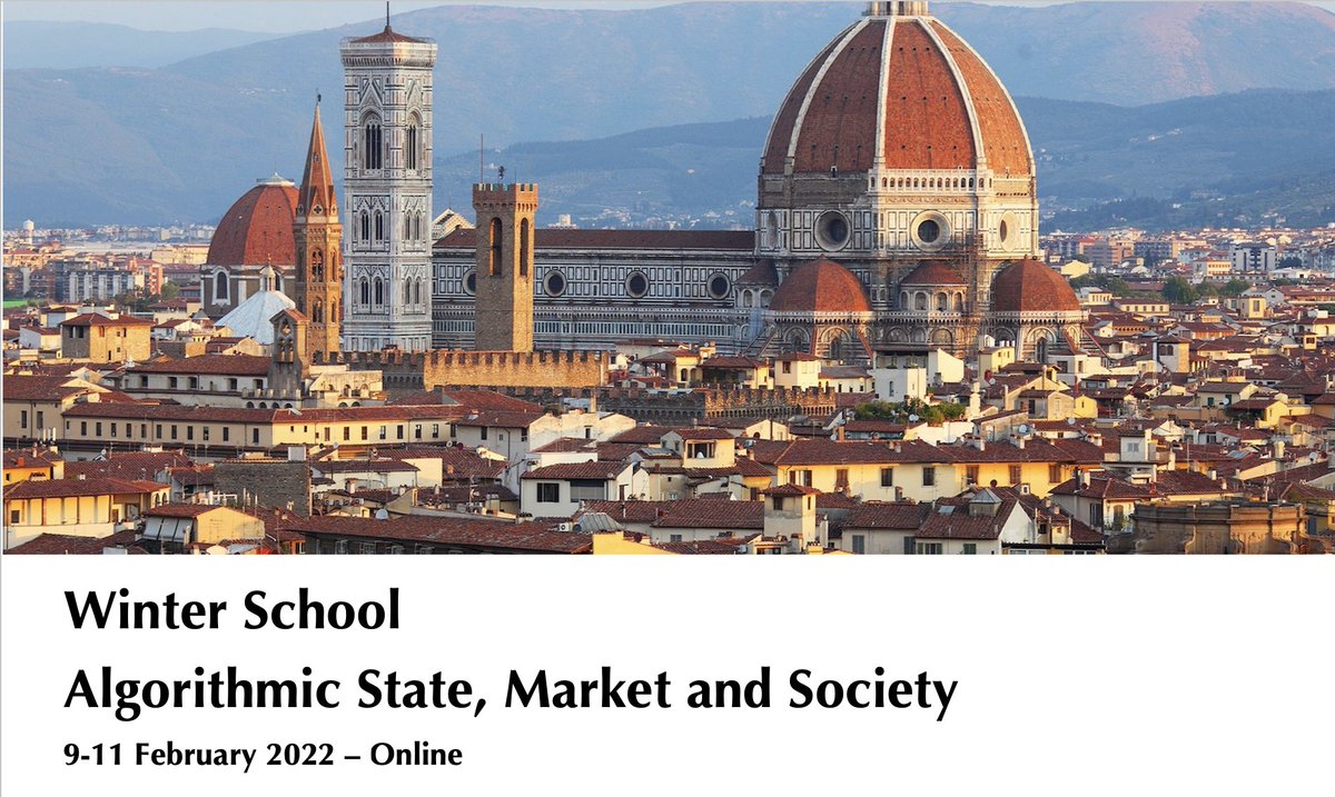 G_De_Gregorio's tweet photo. 🧵The Winter School on Algorithmic State, Market and Society will start tomorrow! We will welcome great speakers and participants from all over the world. Info and programme here https://t.co/ngkYSHqXhe https://t.co/kypH7ZhBXR