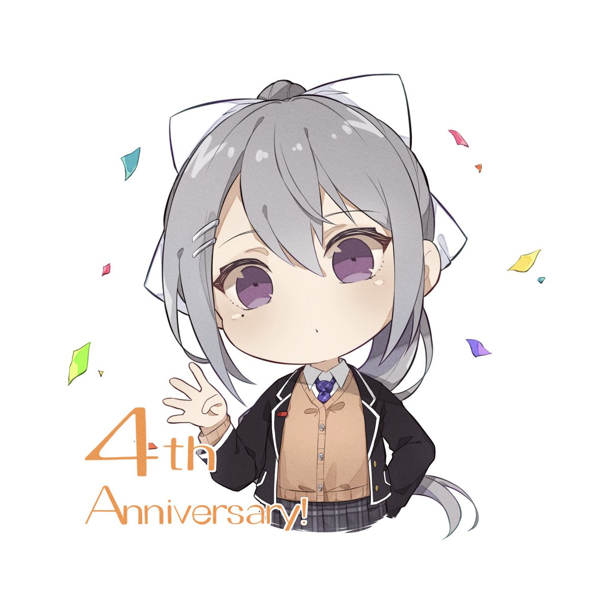 樋口楓 「4周年おめでとうございます🥳
#でろあーと 」|るーたんのイラスト