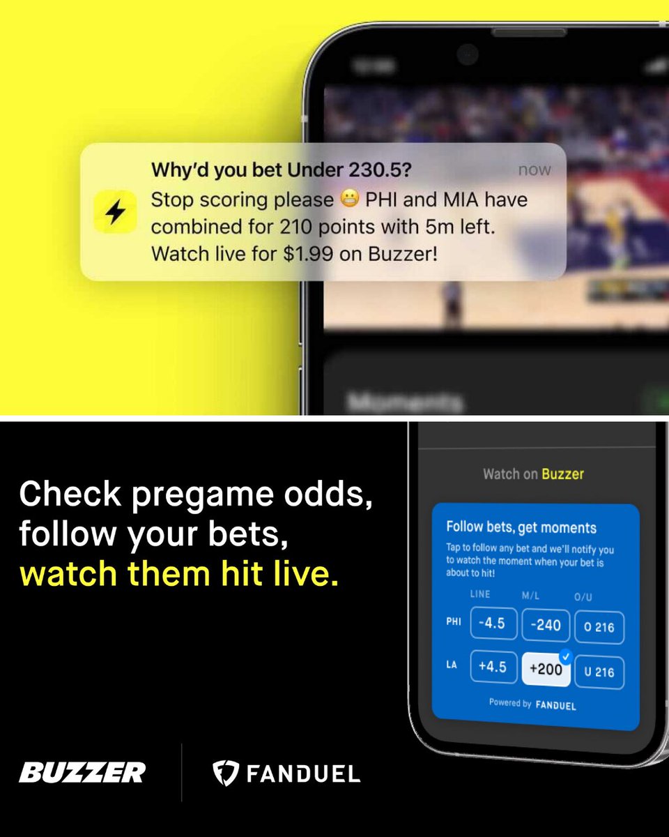 SBJ's tweet photo. .@FanDuel has signed a partnership with @Buzzer ⚡️

Buzzer's existing users will see FanDuel's betting odds integrated into the mobile app and, in the coming weeks, will get push notifications when their sports wagers are about to hit or miss. 

(via @SBJLizMullen) https://t.co/coVu1Nrd5f