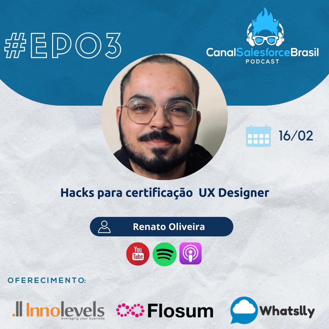 TuvisCast's tweet photo. Fala Trailblazers !!!

Dia 16/02 vai ao ar uma entrevista muito bacana com nosso amigo Renato Oliveira sobre o tema Hacks para certificação UX Designer, se você está pensando em tirar essa certificação não perca esse bate papo.

#ohana #uxdesigner #salesforce https://t.co/MfuZaVCK3v