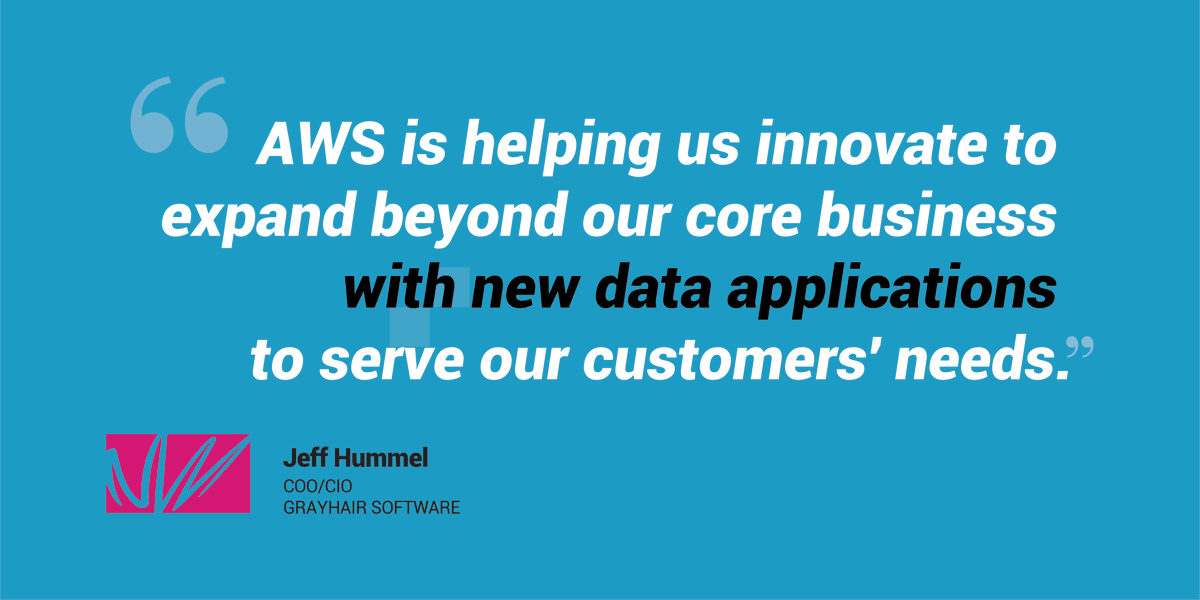 GrayHairLLC's tweet photo. #Innovation Alert: GrayHair Software is partnering w/ @AWS_Partners to help innovate with new tools &amp; #tech that will provide secure, flexible options to serve our customers’ needs. COO Jeff Hummel shares what’s ahead. https://t.co/z83HGkZkU6  #Banking #BigData #DataThatDelivers https://t.co/CDH1ohxWbA