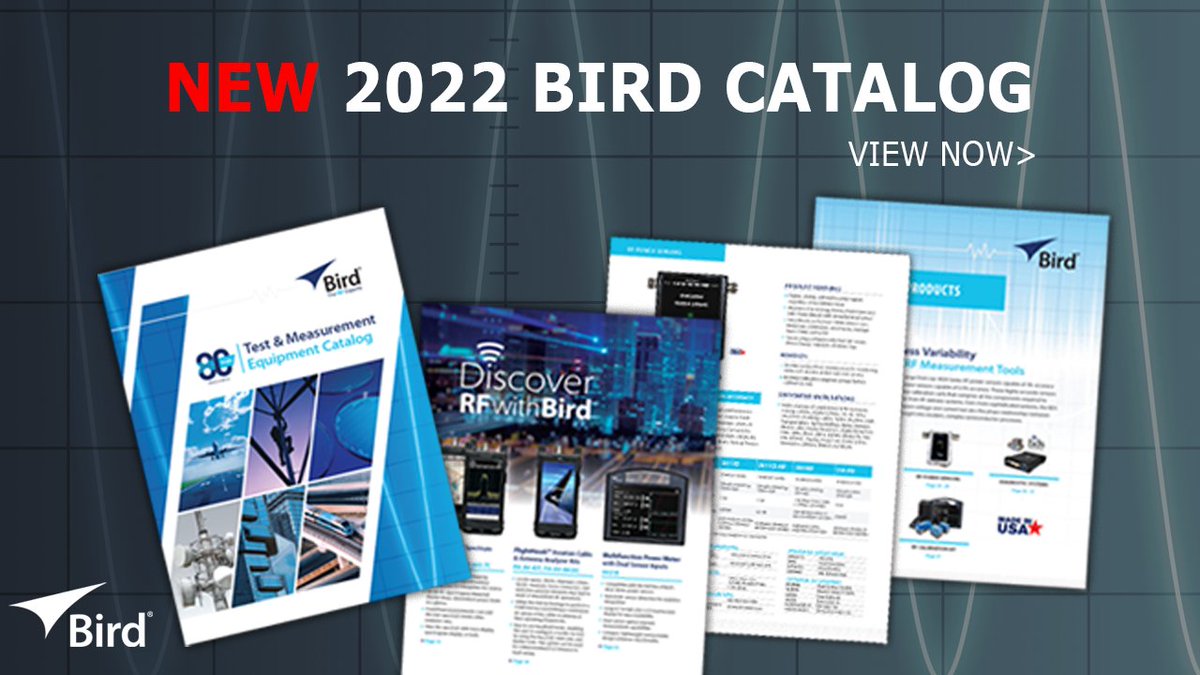 birdrf's tweet photo. We are excited to launch our New 2022 Digital Catalog, packed with 120 pages of our latest Test &amp; Measurement products and features!
#testmeasurement #RFproducts

Get your digital copy here:  https://t.co/9kZJmYhXnk https://t.co/cGE9jAwg7a