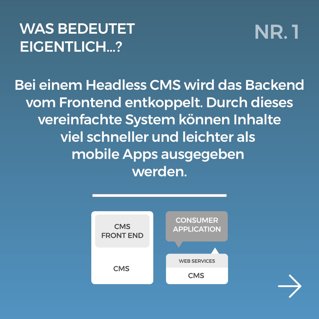 progressive_de's tweet photo. Was bedeutet eigentlich "Headless CMS"? Das erfahrt ihr hier.☝ #ux #uxdesign #webdeisgn #DigitalTuesday https://t.co/GYFKylxgxM