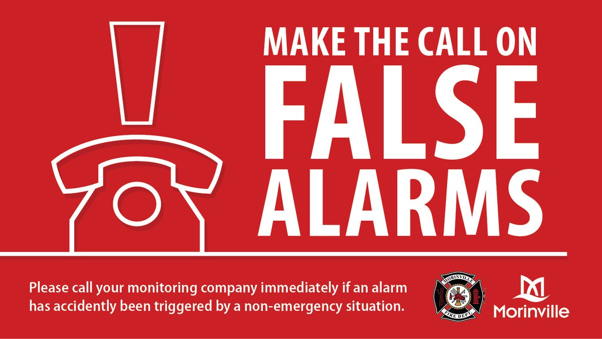TownMorinville's tweet photo. If an alarm has accidentally been triggered by a non-emergency situation, please contact the monitoring company immediately to verify that there is no emergency. Learn more: https://t.co/SLo6p1zopv https://t.co/2jZfNT2tyn