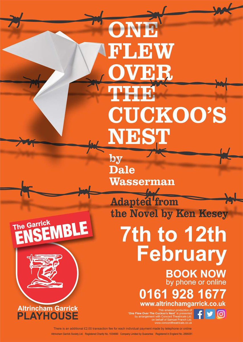 9Reviewer's tweet photo. #AMATEUR #THEATRE #REVIEW: One Flew Over The Cuckoo's Nest - @AltrinchamG #play #mentalillness #USA #America #CuckoosNest #Altrincham #Manchester - here - https://t.co/VbTnsPkbyP https://t.co/E8WuVTL4t7