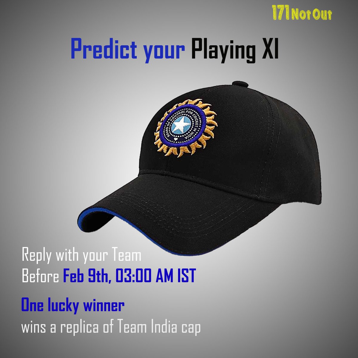 171notout's tweet photo. ๐จ Cap Contest ๐จ
ALRIGHT!
Everyone knows the drill!
Is someone ready to take the precious away from @swatibhardu?
Here is your chance!
#171NotOutCapContest #CricketTwitter #NZvIND #NZvsIND https://t.co/UNY9m9ZV42