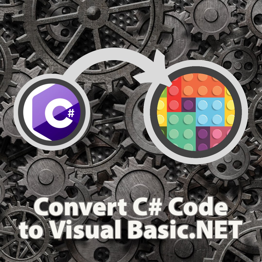 RemObjects's tweet image. Quickly and easily convert C# code snippets or whole units to the Visual Basic.NET language with our new online conversion tool (based on Oxidizer):
elementscompiler.com/cs2vb
Compatible with Mercury and classic VB.NET, of course.
#dotnet #csharp #vbnet #vb