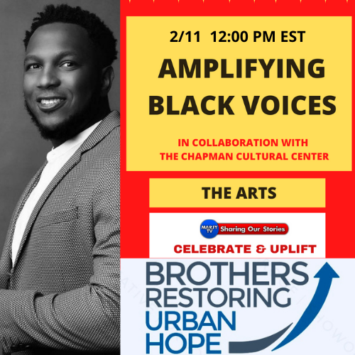 This Friday we amplify black voices with Brothers Restoring Urban Hope.
youtube.com/watch?v=qRLXDE…
#community #mentor #mentoring #humanity #blackhistory #BlackHistoryMonth #ChapmanCulturalCenter #MarjyTV #BRUHMentor #BlackVoices #HumanityChats