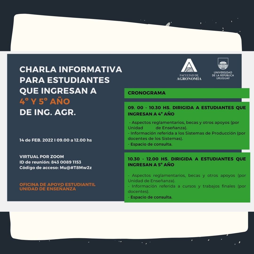 CguAgronomia's tweet photo. Charlas informativas‼️ https://t.co/Rpxvj7tNhn