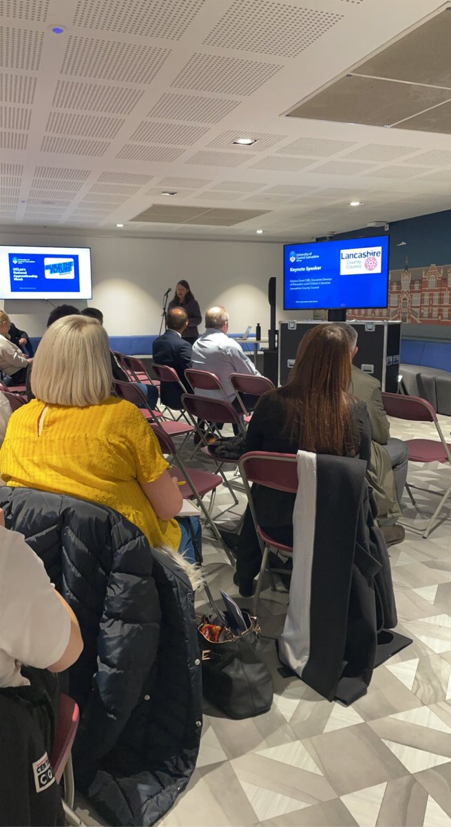 Our keynote speaker Edwina Grant from Lancashire county council <a href="/LancashireCC/">Lancashire County Council</a> discussing the brilliant relationship between UCLan and the Council and how this can develop further #NAW2022