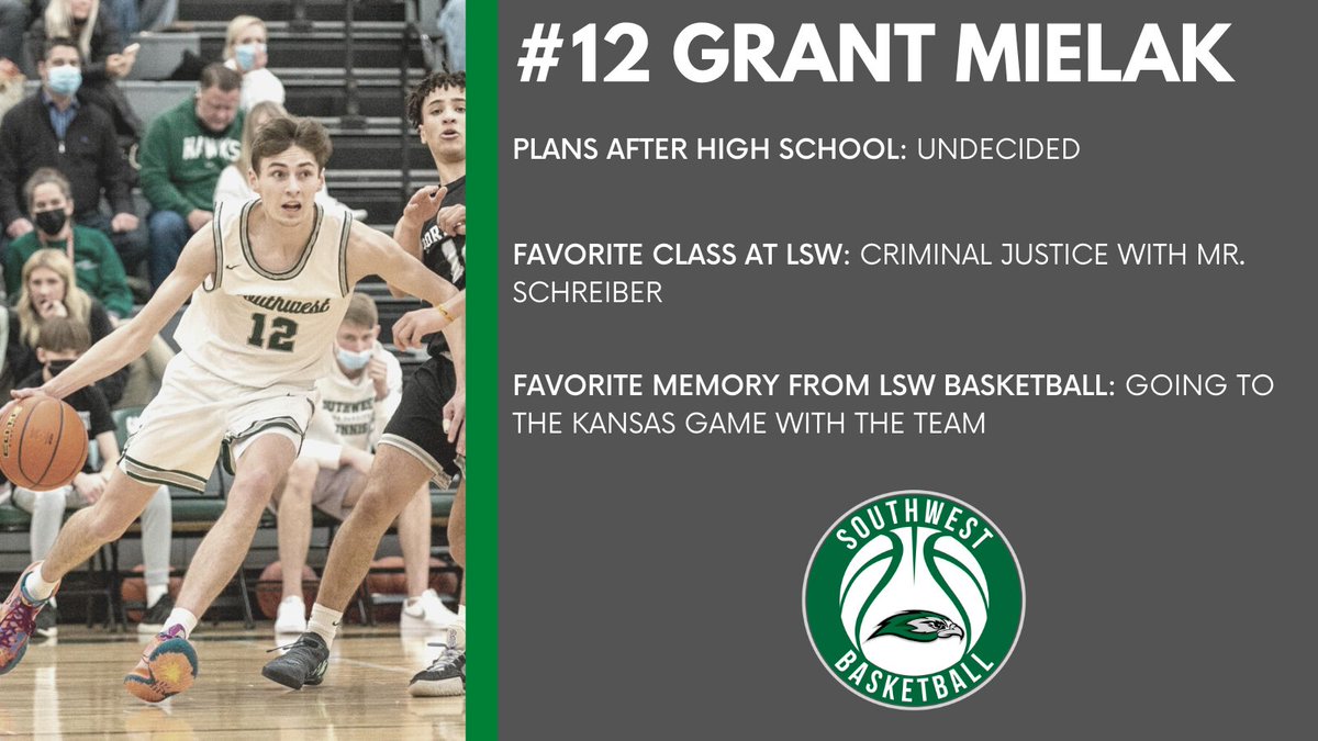 Today's first senior spotlight is #12 Grant Mielak!