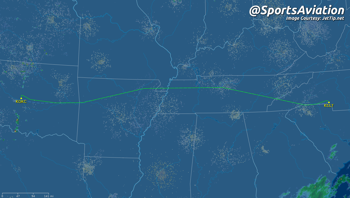 SportsAviation's tweet photo. 🏀 Toronto Raptors (@Raptors) #WeTheNorth
🆚 W @ Charlotte Hornets #AllFly #TORvsCHA
⏭️ Oklahoma City Thunder #ThunderUp #TORvsOKC
✈️ N649DL | DAL8943 | B752
🛫 CLT - 11:01 pm ET
🛬 OKC - 12:15 am CT
📡 Tracking: https://t.co/DroM48Qhol https://t.co/MJBgQtU7oV