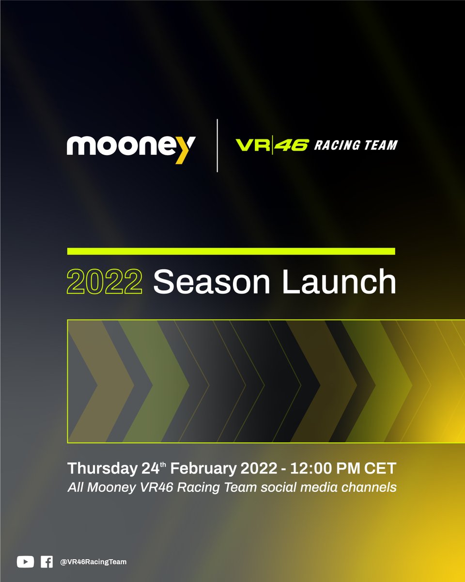 VR46RacingTeam's tweet photo. 📌 𝑺𝑨𝑽𝑬 𝑻𝑯𝑬 𝑫𝑨𝑻𝑬, 𝑭𝑨𝑵𝑺. And don't make any plans for February, 24th! 🔥

#MooneyVR46RacingTeam #MotoGP #VR46SaveTheDate https://t.co/W61P1B6QEx