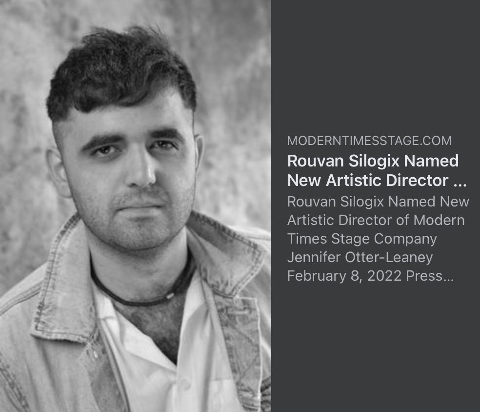 #Congratulations to the incredible Rouvan Silogix for becoming the new Artistic Director at <a href="/moderntimestage/">Modern Times Stage Company</a>! 

Read more about this exciting news here: moderntimesstage.com/rouvan-silogix…...

#Congratulations #theatreArtaud #moderntimesstage #artisticdirector