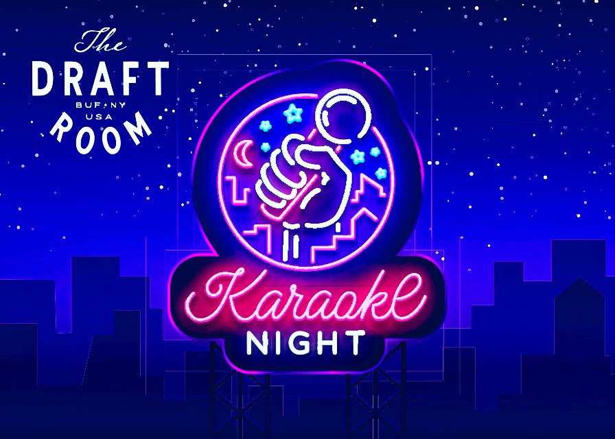 TheDraftRoomBUF's tweet photo. Friday night 7pm-11pm. #karaoke College Hockey Fans @GriffsHockey @NiagaraMHKY join us after the game #24beersontap #79perry #labatthouse https://t.co/WWyozW1ipn
