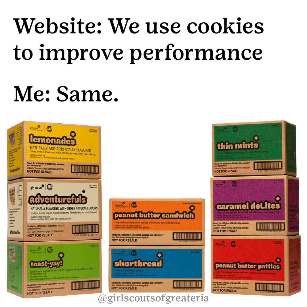 GSGI's tweet image. Girl Scout Cookies improve everything. 💚 
Find yours at girlscoutsiowa.org/findcookies