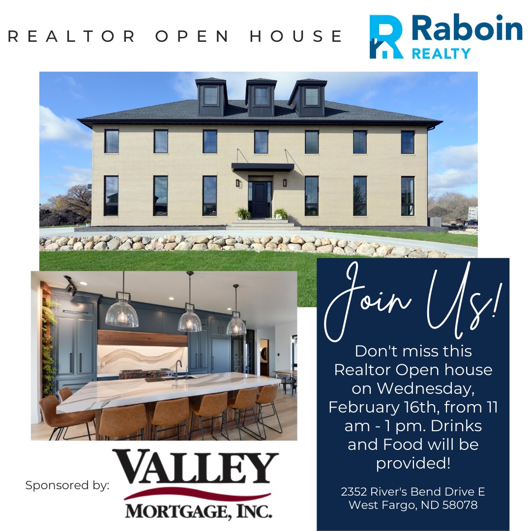 Don't miss this Realtor Open House on house on Wednesday, February 16th, from 11am - 1pm. Drinks and Food will be provided!
Sponsored by: Valley Mortgage!