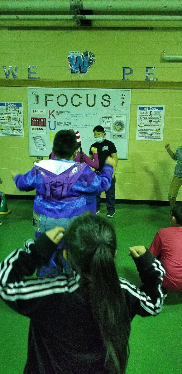 WEwildcatPE's tweet photo. Gym class being lead by one of our SLC students.  He had a great time.  Super proud of his effort.  @WilsonES_AISD @AldineAthletics @DrCrystalWatson https://t.co/aWwT4ogSQv