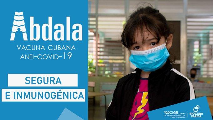 Abdala demuestra seguridad e inmunogenicidad en los niños
#YoMeVacunoSeguro
#CubaPorLaVida 
#VacunarseNoCuesta 
#EternosMalagones