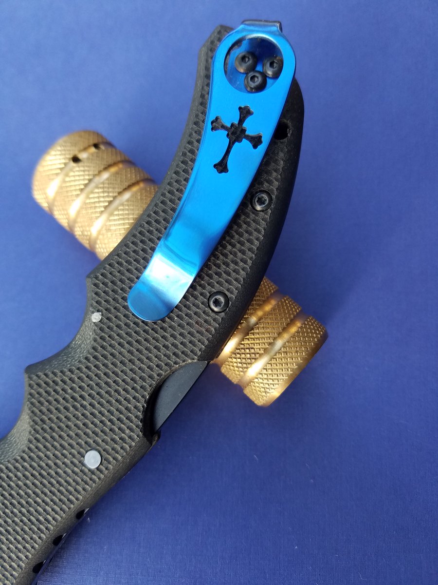 popscustomclips's tweet photo. @CrazyDogeCoin1 Please look at my collection called "10 Years in Titanium".  https://t.co/NiDC1avwCc  A photo record of my 10-year self-taught journey creating knife-art with titanium pocket clips.  $3K+ unlockable content. Artist story at https://t.co/BpRJwuY5Wl https://t.co/msvMlwJNnp