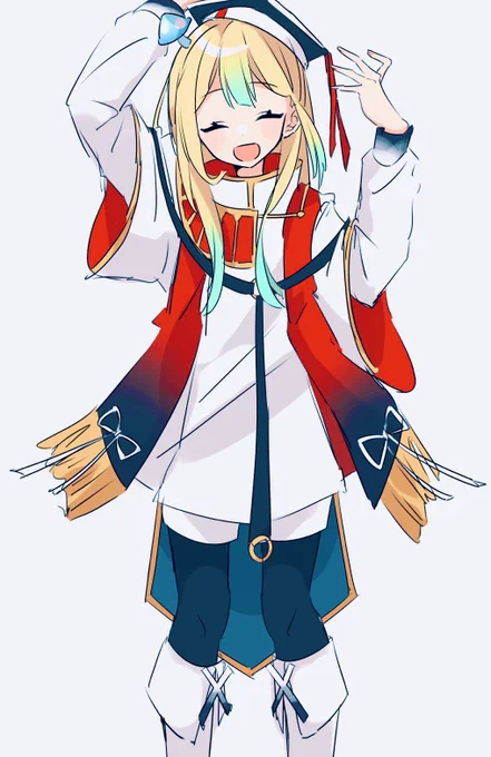 アリスちゃんにソーン君の服でした!
リプありがとうございました🥰

 #1番目にリプきたキャラに2番目にリプきたキャラの服を着せる 