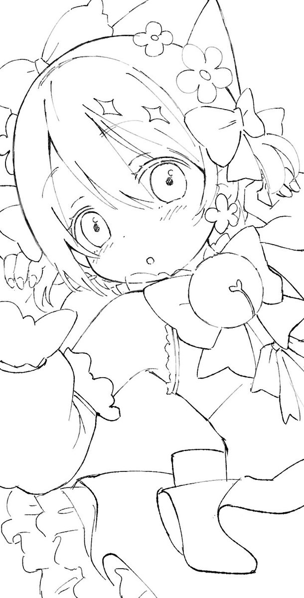 線画しかできなかた… 