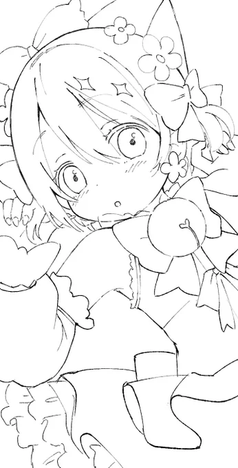 線画しかできなかた… 