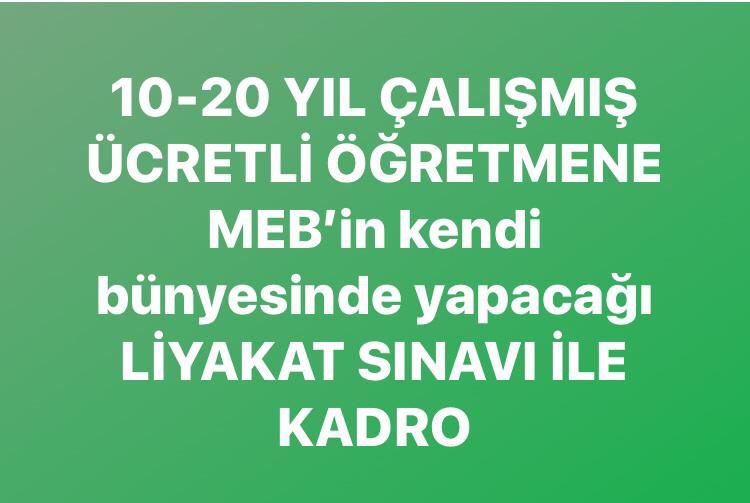ÜcretliÖğrt AtamaVakti

👇👇👇👇👇👇👇
Liyakat sahibi ücretli öğretmene kadro haktır 
<a href="/HVahapoglu/">Dr. M. Hidayet VAHAPOĞLU 🇹🇷</a> 
<a href="/iozyavuz1963/">İbrahim Özyavuz</a> @yilmaz_ismet58 <a href="/Mustafa_Destici/">Mustafa Destici</a> <a href="/yavuzagiraliog/">Yavuz Ağıralioğlu</a> <a href="/MHP_Bilgi/">MHP</a> <a href="/Ahmet_Davutoglu/">Ahmet Davutoğlu</a> <a href="/lalekarabiyik/">Lale Karabıyık</a> <a href="/alibabacan/">Ali Babacan</a> <a href="/deryayanikashb/">Derya Yanık</a> pic.x.com/F5hzdVrXBm