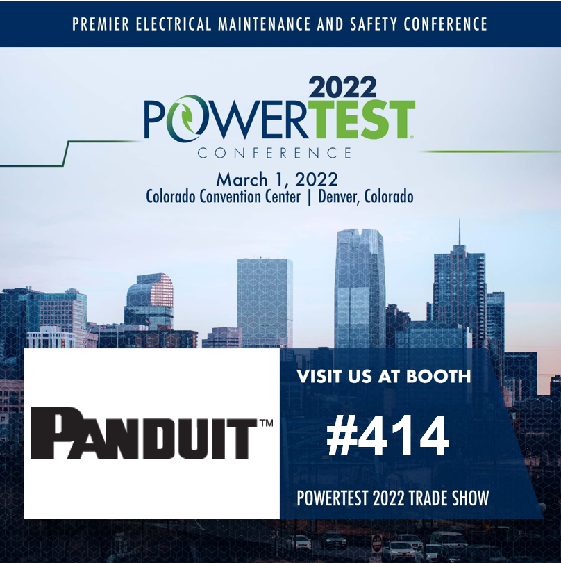 Panduit's tweet image. Make sure to register for the Denver 2022 Powertest Conference! Come see us and the new VeriSafe 2.0 at booth #414 on March 1st. Sign up now! #PowerTest2022  pandu.it/3uzm8Hj