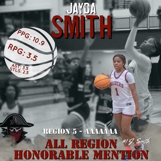 Congrats to Jayda Smith on her All Region Honorable Mention honors! We are so proud of you Jay! 

<a href="/jaydasmithm/">jayda smith</a> <a href="/KyleSandy355/">Kyle Sandy</a> <a href="/NFultonSports/">North Fulton Sports Report</a> <a href="/PGH_Georgia/">Prep Girls Hoops Georgia</a>