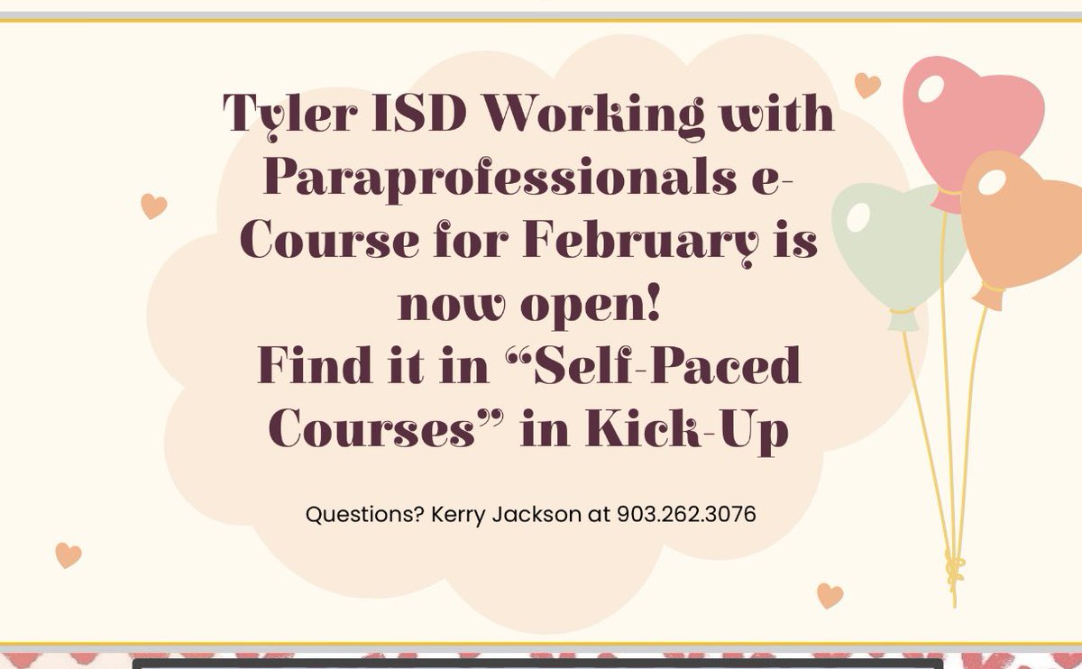 Feb E-Course now open! <a href="/tylerisdlearn/">Teaching and Learning</a>