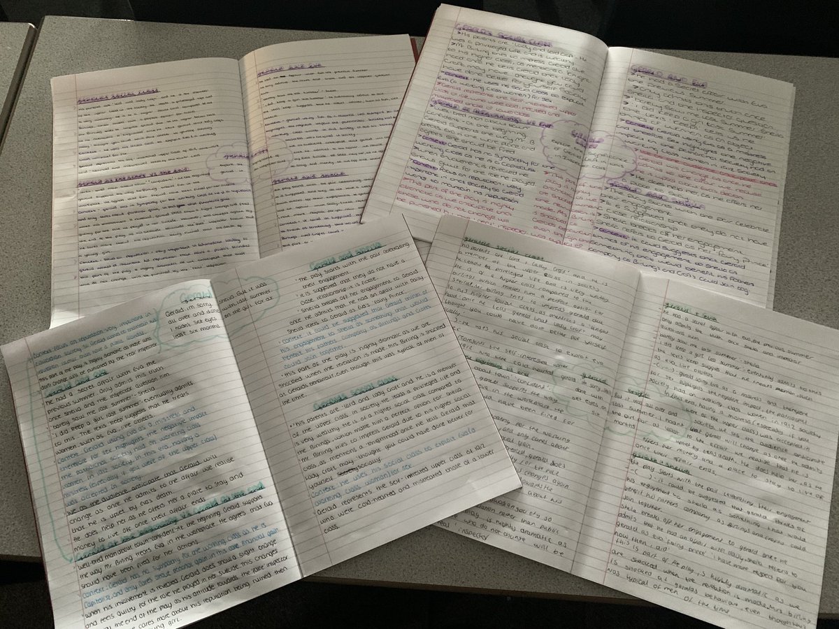 Miss Palmer’s Year 11s have been working hard to produce some beautiful revision resources for ‘An Inspector Calls’