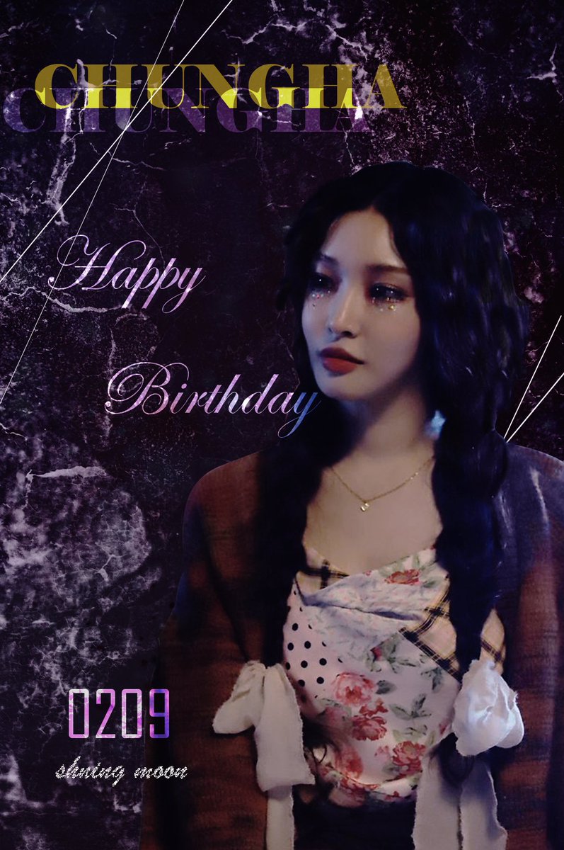 kchshiningmoon's tweet photo. @CHUNGHA_MNHent Happy Birthday ！！ https://t.co/CqKJLnQoPW