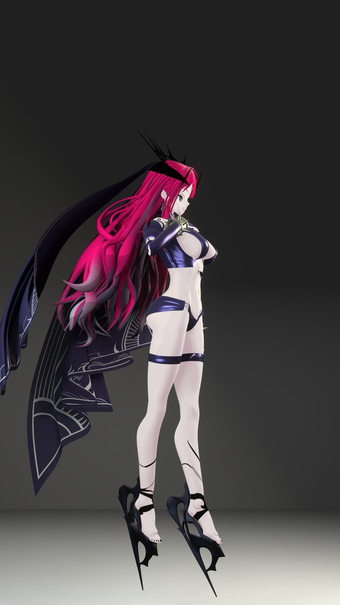 KuroSythr's tweet photo. [WIP] Blender Anime Character Modeling - Baobhan Sith (2nd Asc) from FGO 

#b3d #Blender3d #FGO https://t.co/BH6NMy6IXx