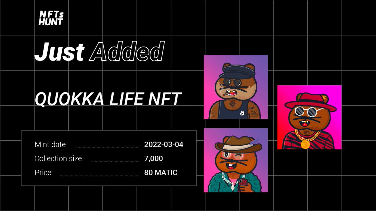 Just added <a href="/QuokkaLifeNFT/">Quokka Life NFT</a> on nftshunt.com 🥳 🚀

#NFT #NFTs #NFTCommunity #nftcollector #NFTdrops